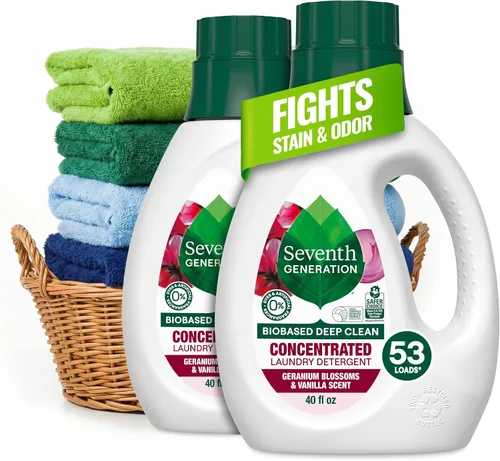 Miniatura 12 de Seventh Generation Detergente concentrado para ropa de bebé, aroma fresco, 40 onzas líquidas, paquete de 2