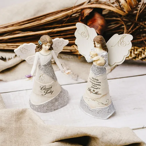 Miniatura 7 de Pavilion Gift Company - Mis hijos tienen narices mojadas y patas peludas - Mamá de perro - Figura de ángel coleccionable de 6 pulgadas