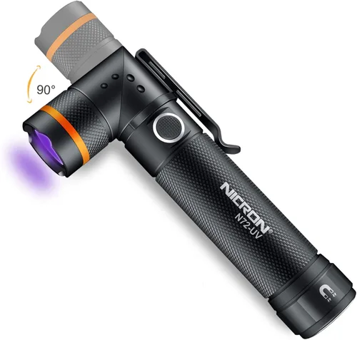 NICRON linterna UV, N72-UV 800LM luz blanca, cambia libremente entre luz blanca y luz UV, detector para orina de perro, manchas húmedas, chinches,