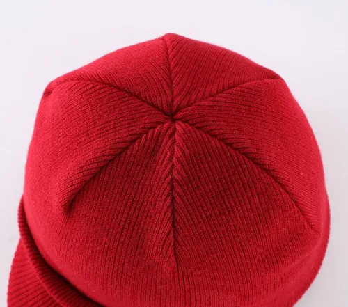 Miniatura 40 de Home Prefer - Gorro de invierno para hombre con visera, cálida y doble punto.