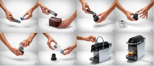 Miniatura 3 de Cápsulas Nespresso reutilizables, sistema de sellado patentado, sin pegamento, fabricadas en Holanda, 25% más de café, 2 cápsulas, 100 tapas