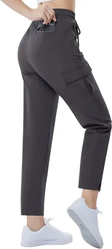 Miniatura 4 de KOJOOIN Womens Hiking Cargo Pants Lightweight Quick Dry with Pockets Joggers Pants Athletic Workout Casual Camping