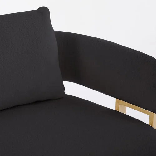 Miniatura 5 de YITAI Sofá Loveseat Moderno Sillas de Acento sin Ruedas, Sillas Laterales para Sala de Estar con Patas de Metal Dorado, Sillones de Lectura