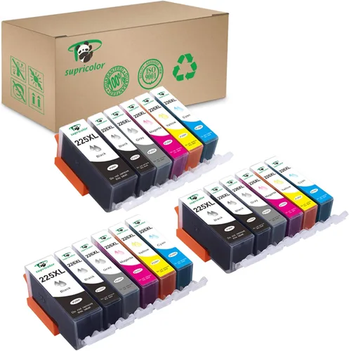 Miniatura 7 de Paquete de 15 cartuchos de tinta PGI-225 CLI-226 de alto rendimiento compatibles con PIXMA iP4820 iP4920 iX6520 MG5120 MG5320 MG6120 MG6220 MG8120
