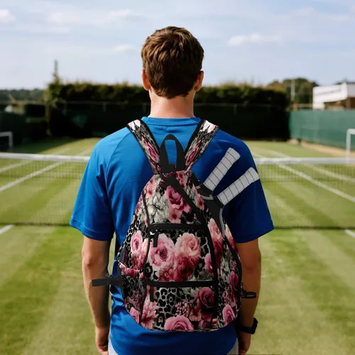 Miniatura 2 de Pickleball Backpack Rose Pink for Women Men - Multi-Pocket Sports Bag with Shoe Compartment Versatile Tennis Bag & Gifts for Pickleball Lovers