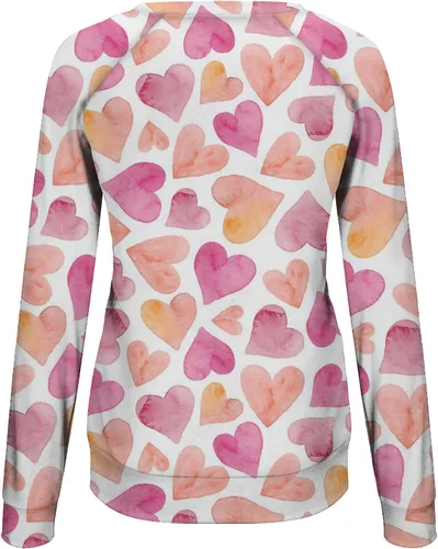 Miniatura 8 de Sudadera de manga larga con estampado de leopardo y corazón para mujer, para el día de San Valentín, sin botones, para niñas, regalos