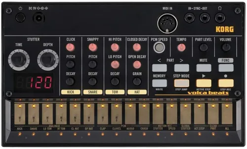 Miniatura 13 de Máquina analógica de ritmo Korg Volca Beats, Negro, S