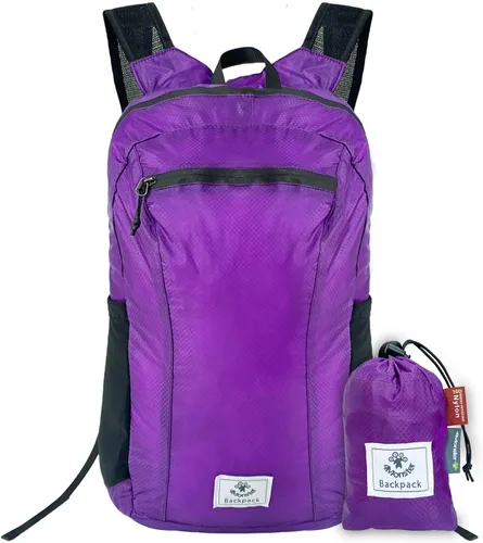 Miniatura 17 de Mochila 4Monster de excursionismo, de día, resistente al agua, ligera, plegable, para viajes, campamento, exteriores A-Naranja