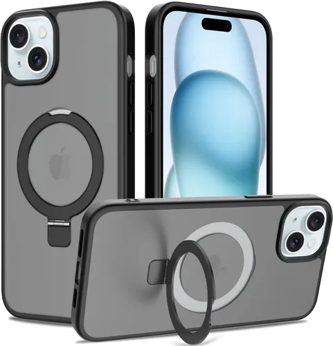Miniatura 28 de Funda con soporte ultra magnético para iPhone 17 Pro Max [protección militar contra caídas] [compatible con MagSafe] a prueba de golpes, translúcida