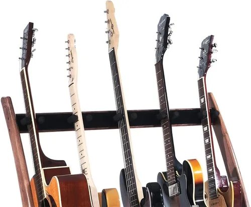 Miniatura 4 de Ruach GR-2 Curve - Soporte personalizable para guitarras y estuches, color nogal
