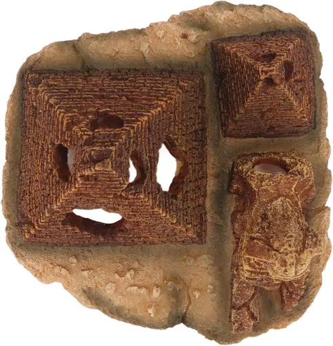 Miniatura 8 de Tyenaza Decoración de pirámide de acuario, pirámide de resina para pecera, cueva oculta para pecera, decoraciones egipcias para acuario, rocas