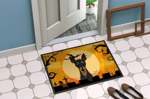Miniatura 4 de Caroline's Treasures BB1798MAT - Felpudo de Halloween con pin mínimo de 18 x 27 pulgadas, para interiores y exteriores, para entrada