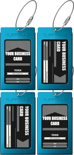 TUFFTAAG - Etiquetas de equipaje - Etiqueta duradera para bolsa de identificación de viaje en múltiples opciones de color, perfecta para maletas,
