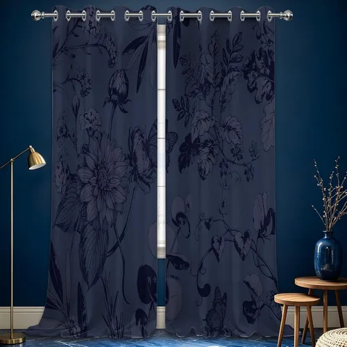 Miniatura 23 de Cortinas opacas negras y doradas, cortinas modernas de mediados de siglo para dormitorio, sala de estar, 63 pulgadas de largo, juego de 2 paneles