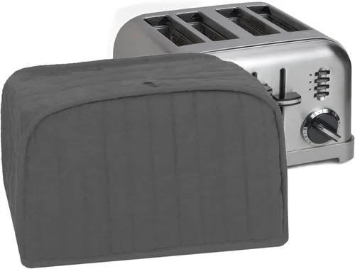 Miniatura 13 de Funda RITZ Premium Universal para tostadora de dos rebanadas, 11.25" x 5.75" x 7", de poliéster y algodón acolchado, protector contra huellas Negro