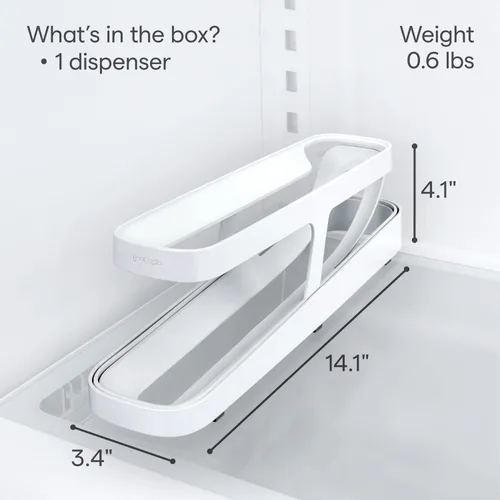 Miniatura 4 de YouCopia RollDown™ Dispensador de huevos enrollable, dispensador y organizador de huevos enrollable que ahorra espacio para almacenamiento