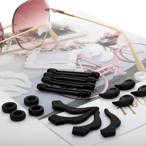 16 pares de agarraderas de silicona para las orejas, retenedores antideslizantes para gafas, gafas de sol y lentes de lectura, ajuste cómodo y seguro