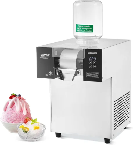 Miniatura 15 de VEVOR Máquina de hielo comercial de copo de nieve, máquina de hielo de copo de nieve de 397 libras/24 horas, máquina de afeitar de hielo de acero