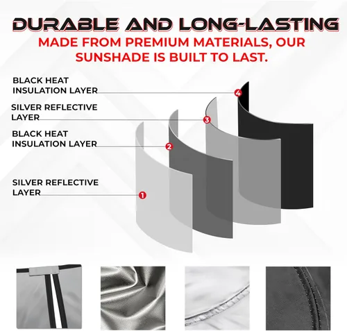 Miniatura 6 de Autotech Park Parasol plegable compatible con camioneta Toyota Tacoma 2005-2015, reflectante UV y fácil almacenamiento, ajuste personalizado