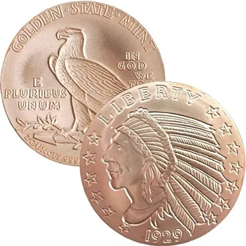 Miniatura 9 de Medallón de cobre puro .999 de 2 oz (calendario azteca)