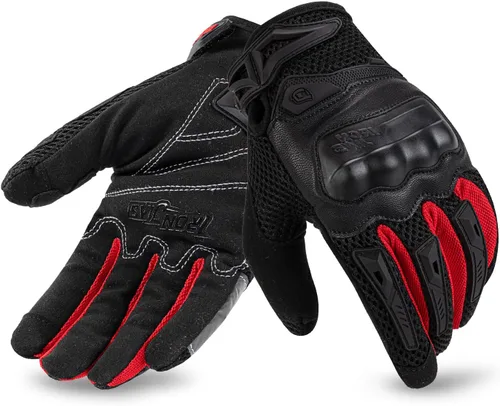 Miniatura 22 de Guantes para motocicleta duraderos de dedos completos para carreras, verano, bicicleta, deportes extremos, compatibles con pantallas táctiles, M