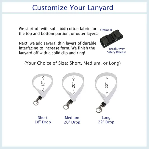 Miniatura 2 de Colorful Crosshatch Lanyard for ID or Keys Fabric with Clip