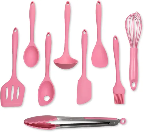 Miniatura 20 de Juego de 5 utensilios de cocina Chef Craft, de silicón, de color azul, Juego de 7 piezas, Amarillo