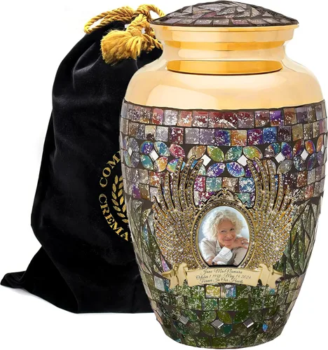Miniatura 8 de Commemorative Cremation Urns for Human Ashes Adulto Hombre y Mujer – Urnas de cremación personalizadas decorativas bellamente hechas a mano