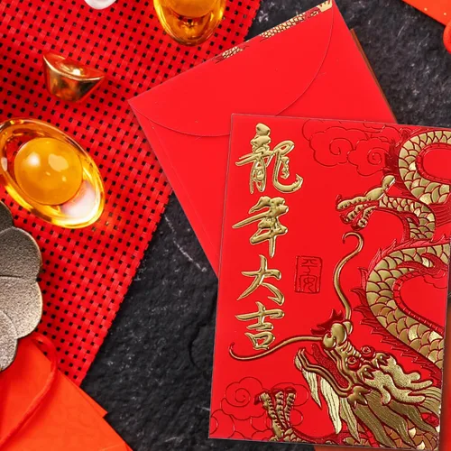 Miniatura 5 de Paquete de 60 sobres rojos chinos para Año Nuevo Lunar Hong Bao 2024 Año del Año del Año del Dinero para Festival de Primavera Boda Cumpleaños