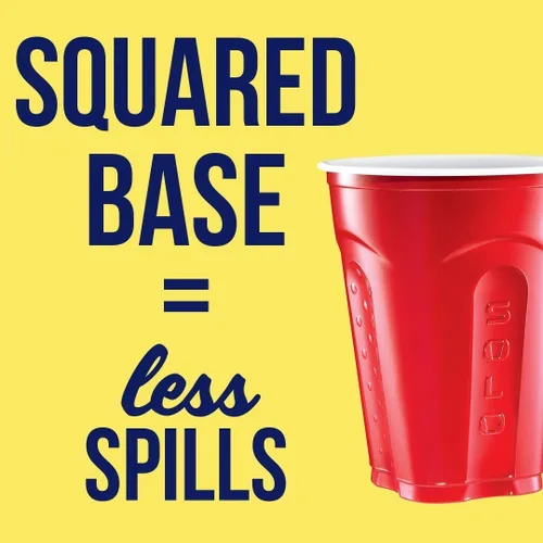 Miniatura 4 de SOLO Cup Company Red Squared Plastic Party, 18 onzas, 200 unidades, 50 unidades (paquete de 4)