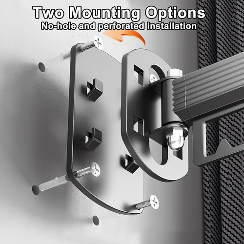 Miniatura 6 de Tendedero retráctil para colgar en la pared, para colgar ropa, ahorra espacio, plegable, para balcón, lavandería, baño, patio, apartamento, Gris