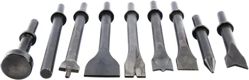 Miniatura 7 de 8MILELAKE Juego de cincel neumático 9pcs herramienta de brocas de astillado de golpe de martillo de aire
