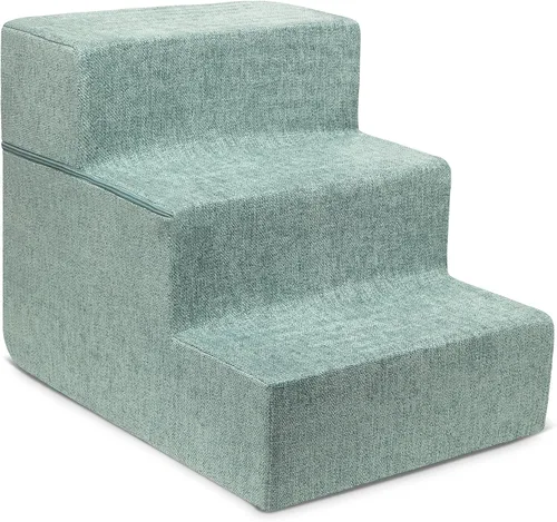 Miniatura 22 de Best Pet Supplies - Escalera de espuma portátil, perros pequeños, gatos, equilibrada, segura, antideslizante, interior, sin montaje, apoyo sillón