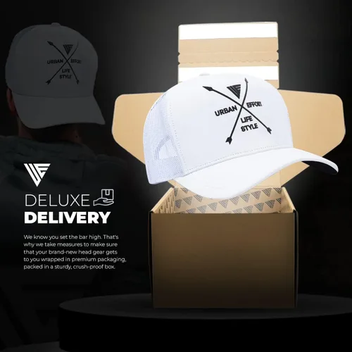 Miniatura 105 de Urban Effort Gorra trasera de malla, para hombres y mujeres, gorra de béisbol de 5 paneles, gran cierre a presión para caza y senderismo