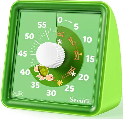 Miniatura 9 de Secura - Temporizador visual de cuenta regresiva de 60 minutos para niños y adultos, herramienta de gestión del tiempo en el aula (negro)