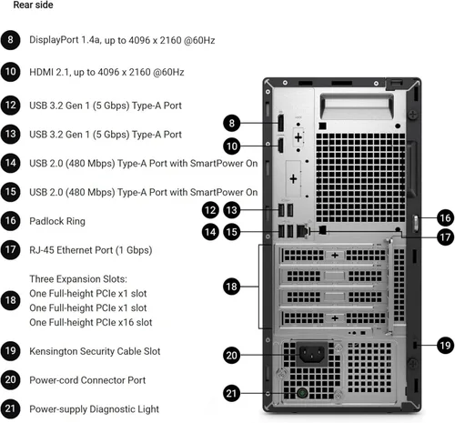 Miniatura 4 de Dell Escritorio empresarial QCT1250, nueva versión OptiPlex, Intel I7-12700K (12 núcleos, caché de 25 MB, 20 hilos), soporte de monitor 4K dual, RAM