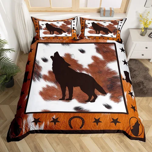 Miniatura 15 de Juego de funda de edredón de oso para niños, juego de ropa de cama de animales salvajes para niños, naturaleza, vida silvestre, oso, pájaro, juego