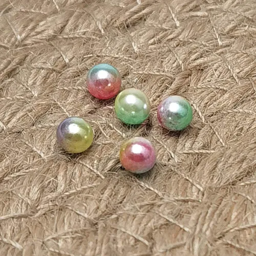 Miniatura 2 de Chenkou Craft 4500 cuentas redondas surtidas de 0.15 pulgadas (0.157 in) en 15 colores degradados sin agujero, cuentas redondas para álbumes