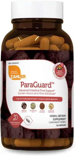 Zahler - Cápsulas ParaGuard - Suplemento para la salud intestinal - La fórmula contiene ajenjo, bulbo de ajo, semilla de calabaza, clavo y más -