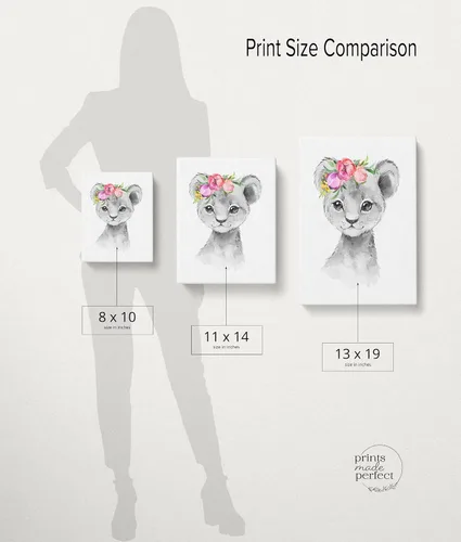 Miniatura 9 de Juego de arte de pared personalizado de safari para guardería, impresiones de animales de la selva con nombre personalizado, imágenes de decoración