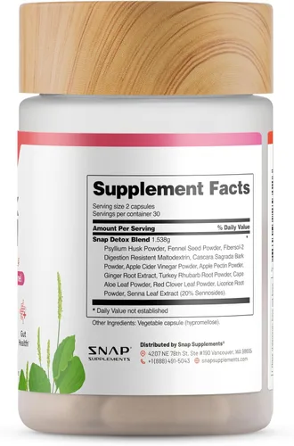 Miniatura 10 de Snap Supplements Cápsulas de limpieza desintoxicante - Mezcla avanzada para desintoxicación y limpieza de todo el cuerpo, eliminar toxinas, mejorar