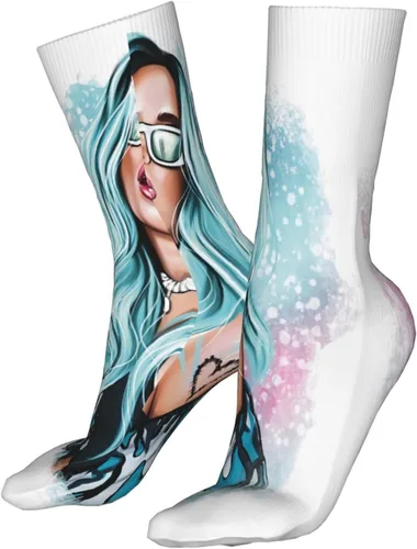 Miniatura 2 de NALCKA Karol Singer G Socks Super Soft Crew Sock Personalidad Resistente al Olor Antiolor Unisex Calcetines Deportivos Calcetines Bajo 16 pulgadas