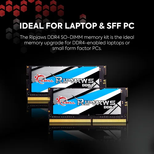 Miniatura 3 de G.SKILL Ripjaws DDR4 Serie SO-DIMM DDR4 RAM 32 GB (2 x 16 GB) 2400MT/s CL16-16-16-39 1.20V sin búfer sin ECC Memoria para portátil/portátil SO-DIMM