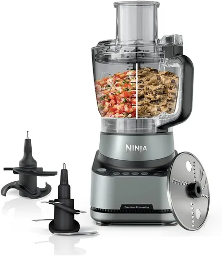Miniatura 11 de Ninja procesador de alimentos, Professional Plus, 1000 vatios de potencia pico, 4 funciones para picar, cortar, purés y masa con recipiente