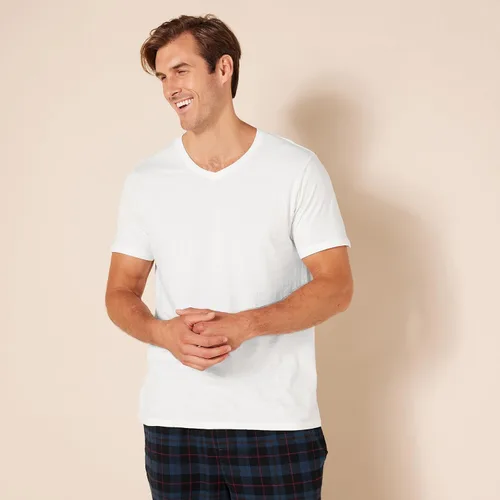 Miniatura 6 de Tienda Essentials Camiseta interior con cuello en V para hombre, transpirable, de algodón, paquete de 6
