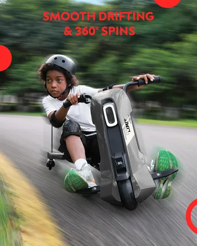 Miniatura 4 de Go Kart eléctrico para niños de 6 a 12 años – Cambio de carro de deriva de 12 V, giro de 360°, agarre giratorio, velocidad continua, máximo 5 MPH, 3