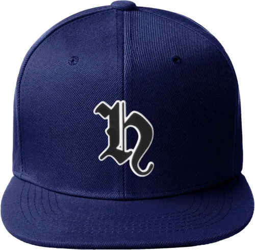 Miniatura 259 de Daxton Gorra clásica con visera de billete plano con letras del alfabeto inglés antiguo de la A a la Z