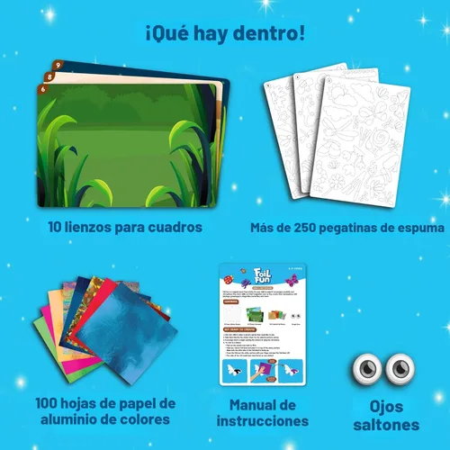 Miniatura 3 de Skillmatics Foil Fun - insectos y mariposas, arte sin desorden para niños, kits y suministros de manualidades, actividad creativa de bricolaje