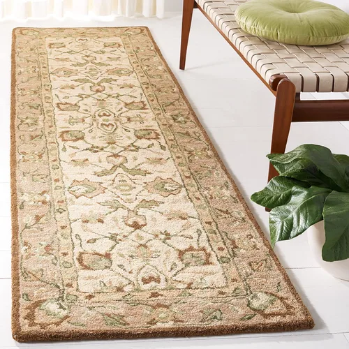 Miniatura 16 de SAFAVIEH Antiquity Collection - Alfombra decorativa de 3 x 5 pies, color marfil y beige, hecha a mano, lana tradicional, ideal para zonas de alto