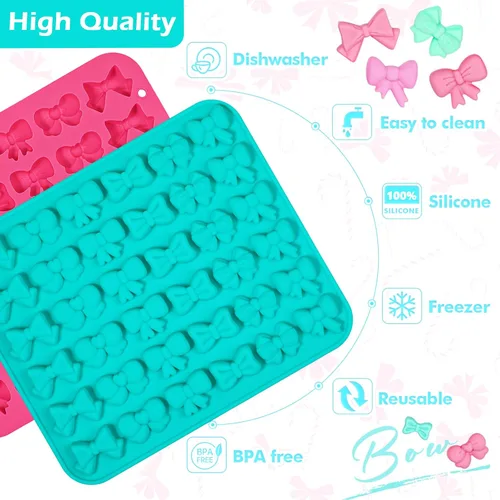 Miniatura 6 de Webake Moldes de silicona con 6 formas diferentes, molde de 36 cavidades para fondant de chocolate para cupcake, pretzle, cake pop, manualidades